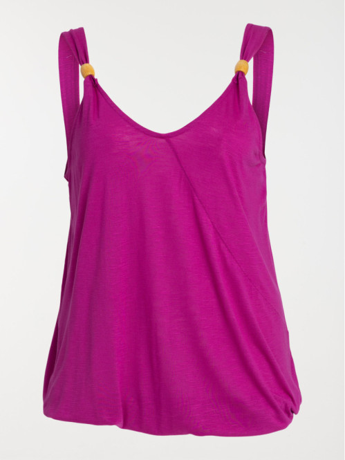 Top aubergine grande taille femme