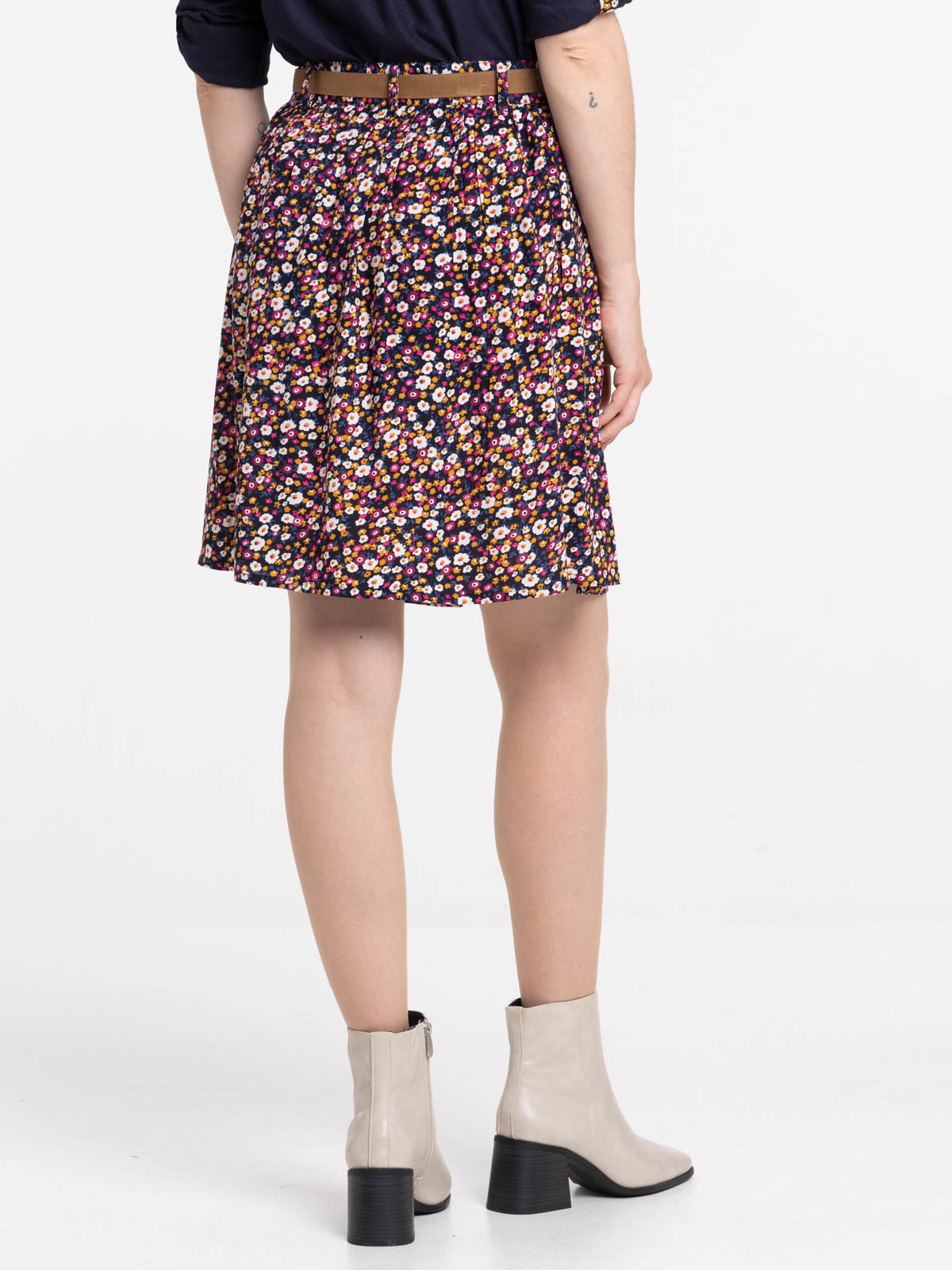 Jupe imprimée avec ceinture femme