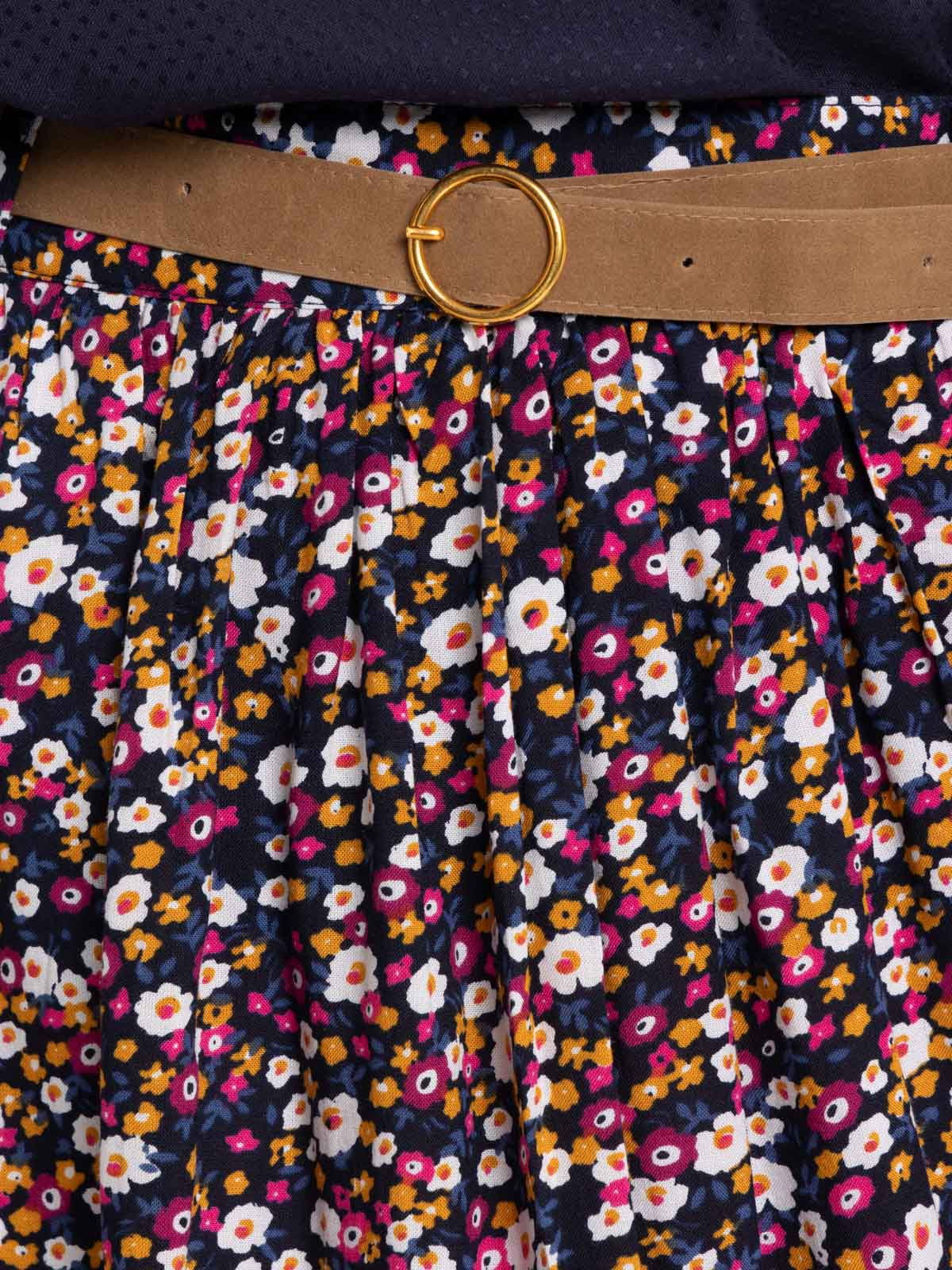 Jupe imprimée avec ceinture femme