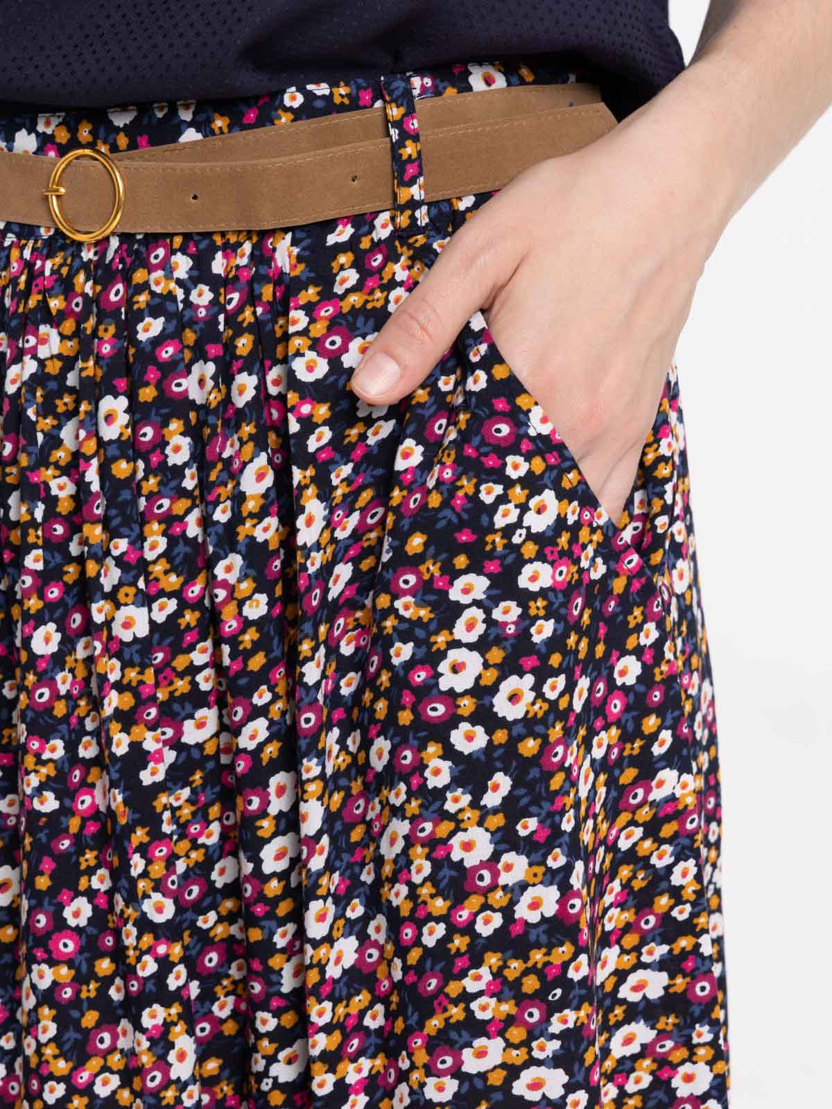 Jupe imprimée avec ceinture femme