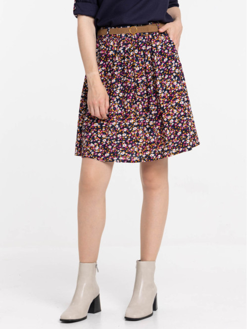 Jupe imprimée avec ceinture femme