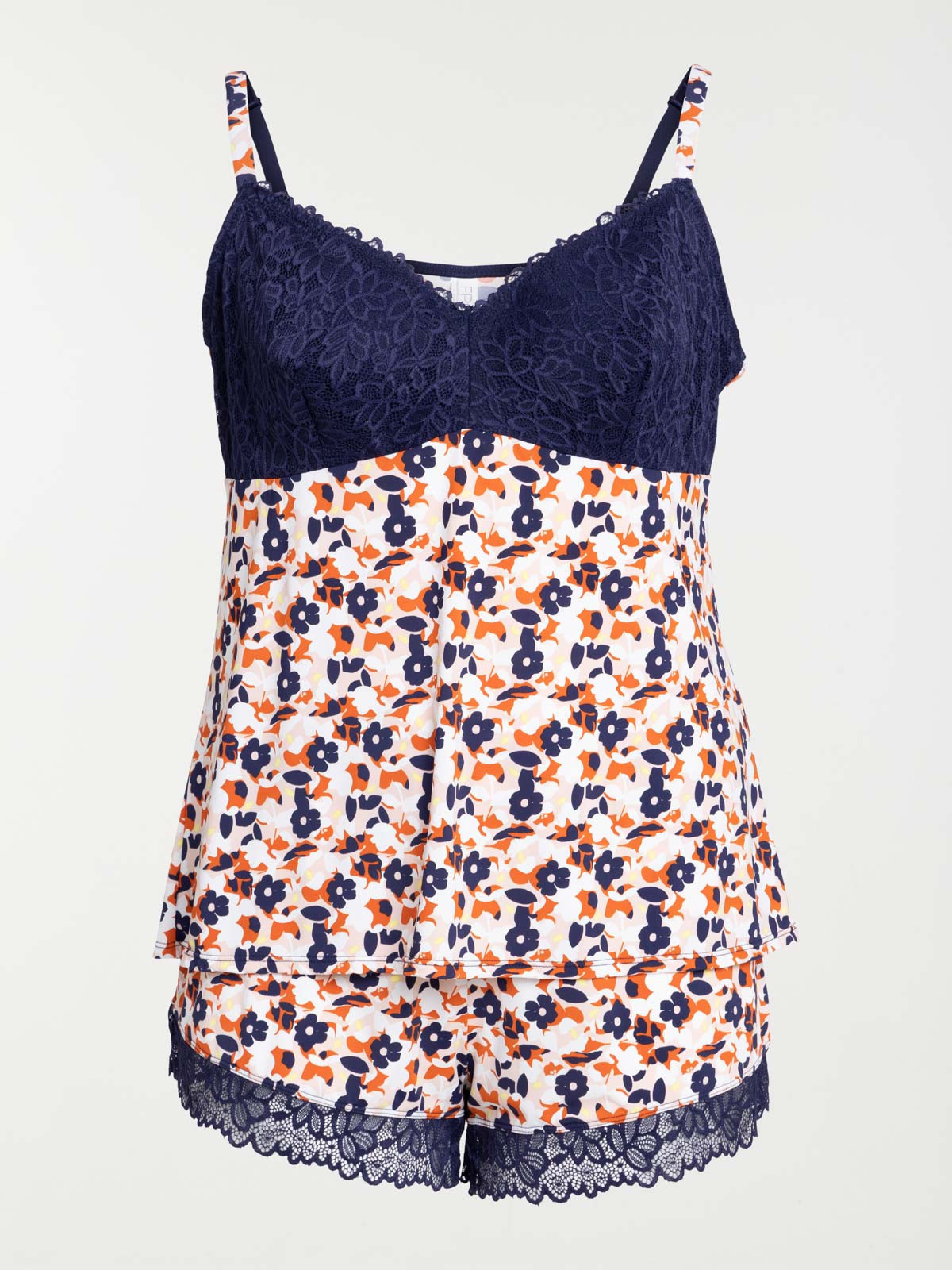 Pyjashort imprimé grande taille femme