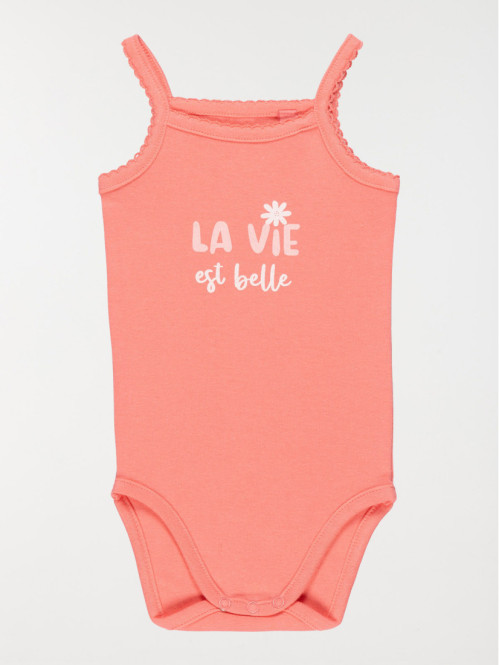 Lot de 3 bodies fille rose...