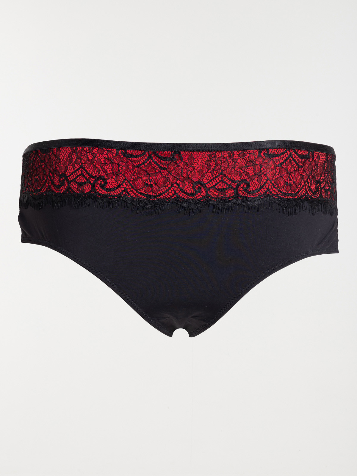 Shorty-string noir grand taille femme