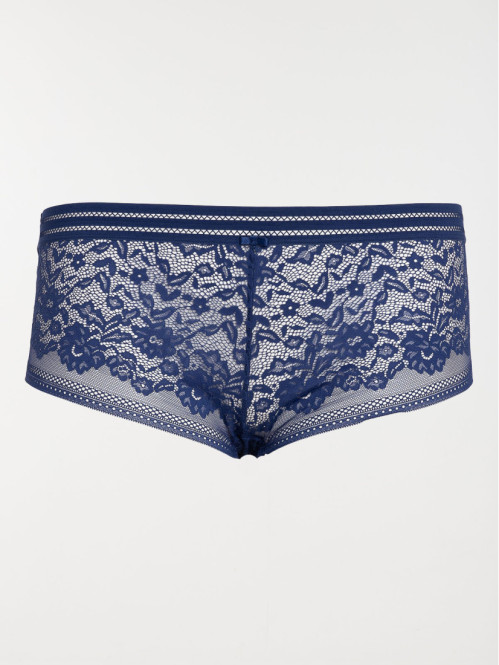 Shorty bleu profond grande taille femme