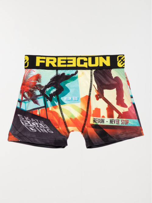 Boxer Freegun motif skate garçon