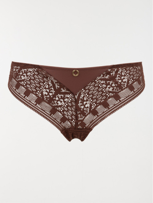 Tanga dentelle choco femme...