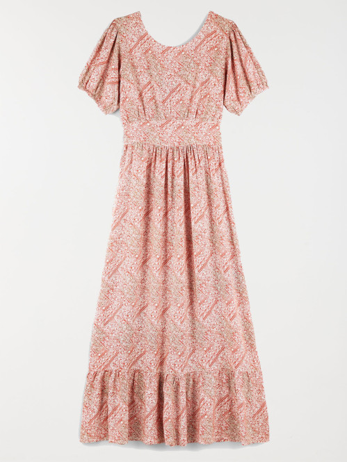 Robe longue imprimée femme épices