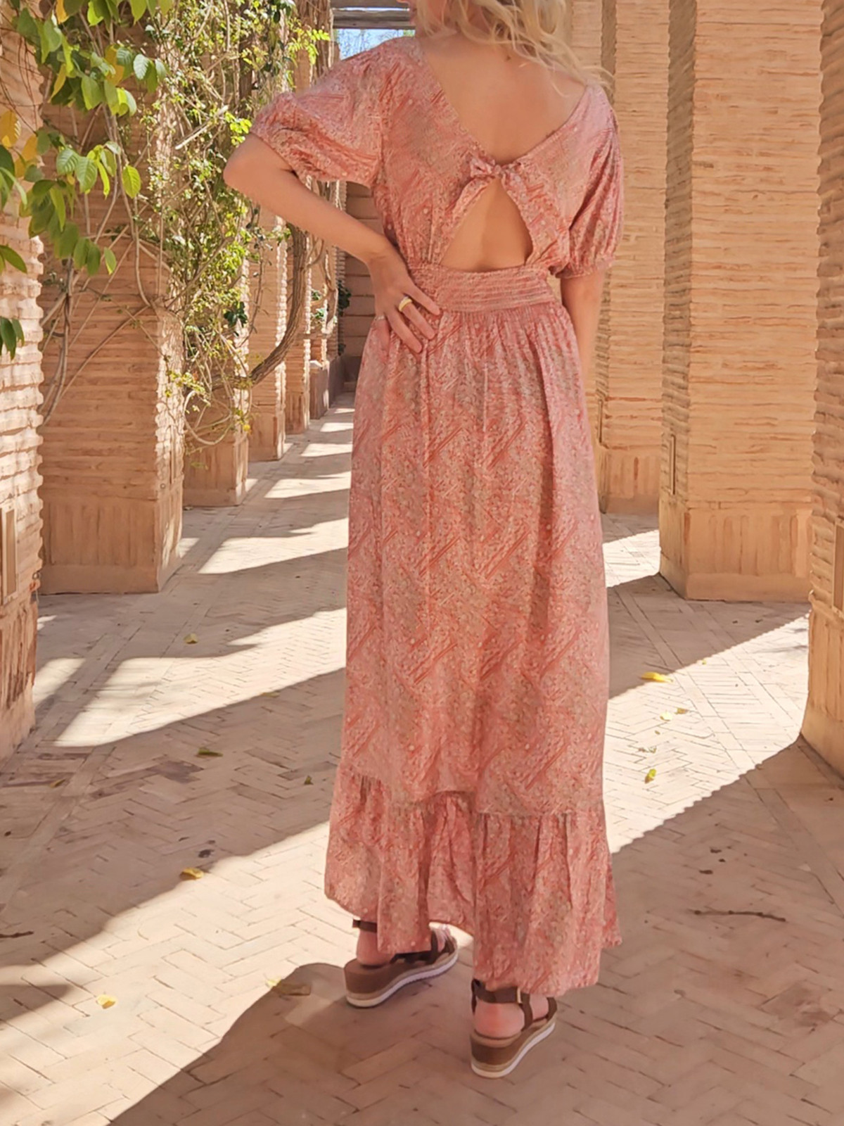 Robe longue imprimée femme épices Robe longue imprimée femme épices