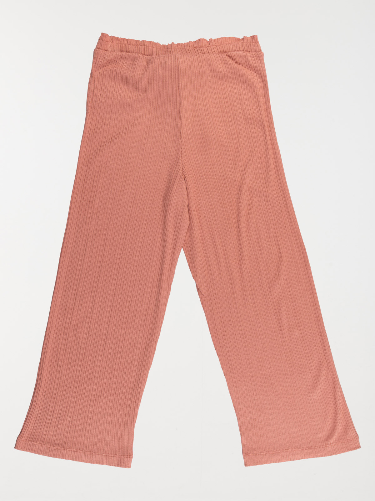 Pantalon uni fluide rose fille (3-12A) Pantalon uni fluide rose fille (3-12A)