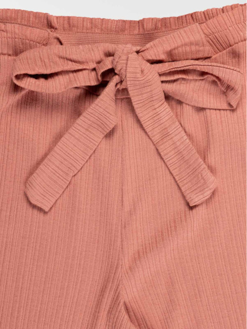 Pantalon uni fluide rose...