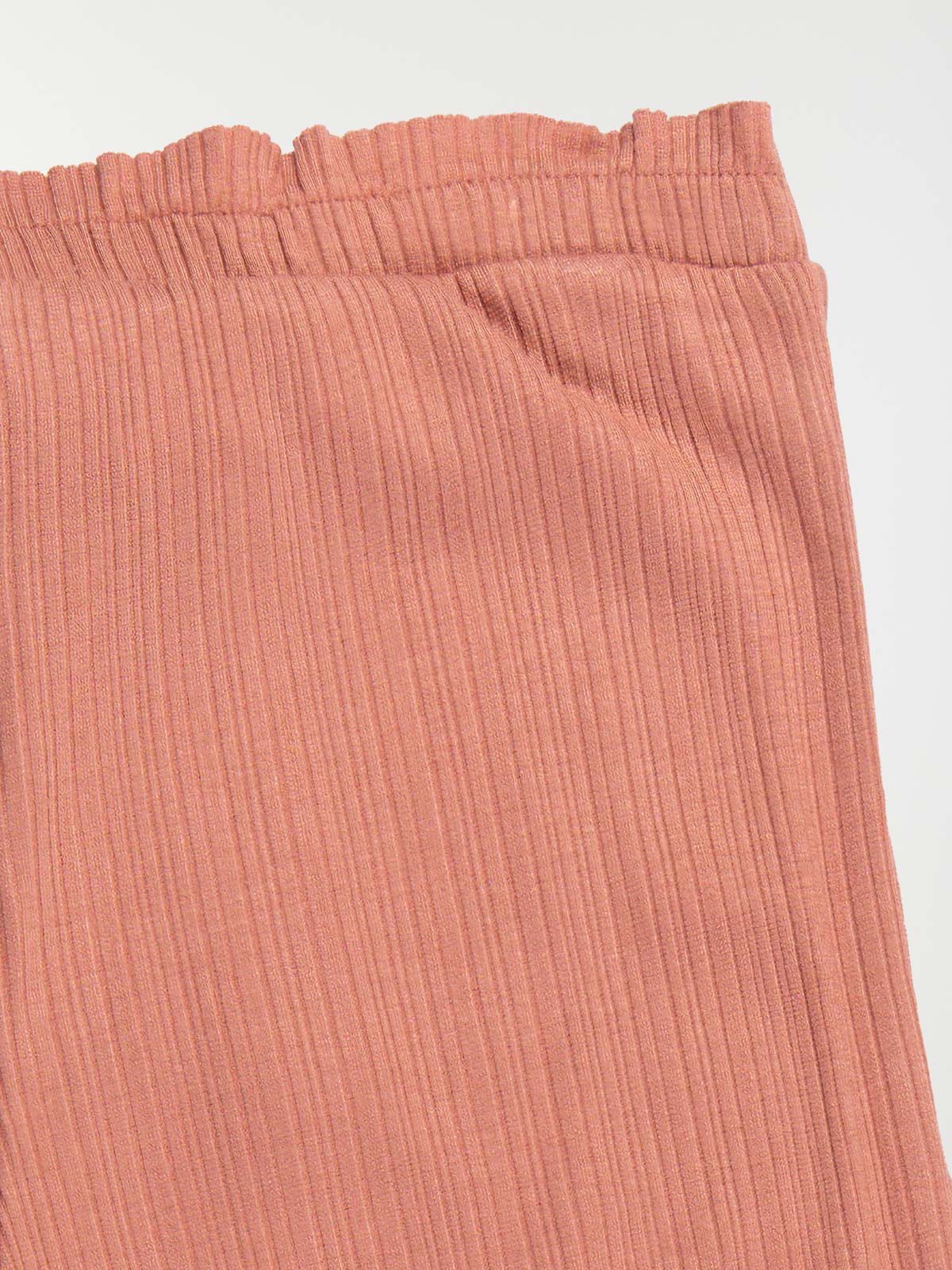Pantalon uni fluide rose fille (3-12A) Pantalon uni fluide rose fille (3-12A)