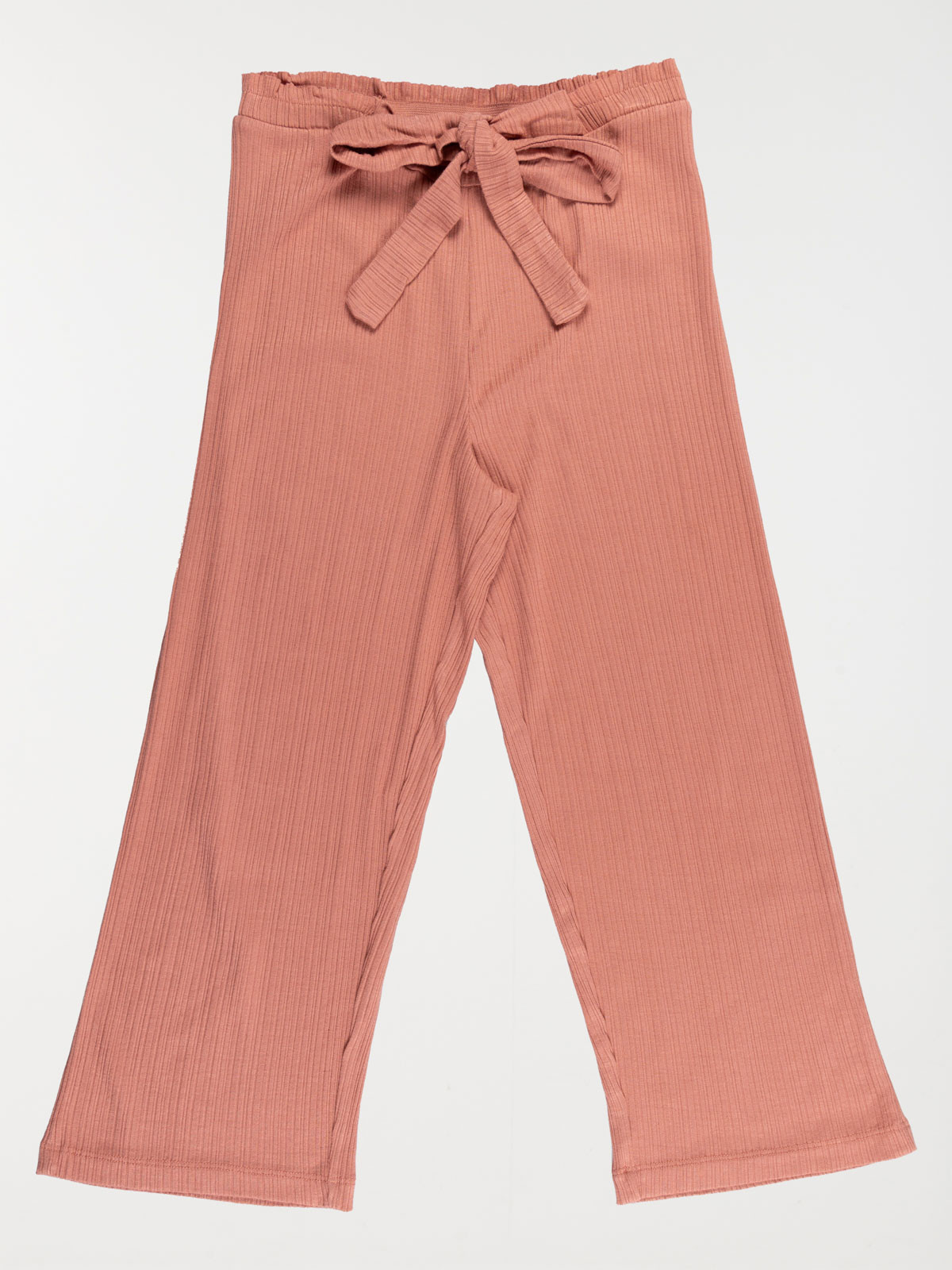Pantalon uni fluide rose fille (3-12A)