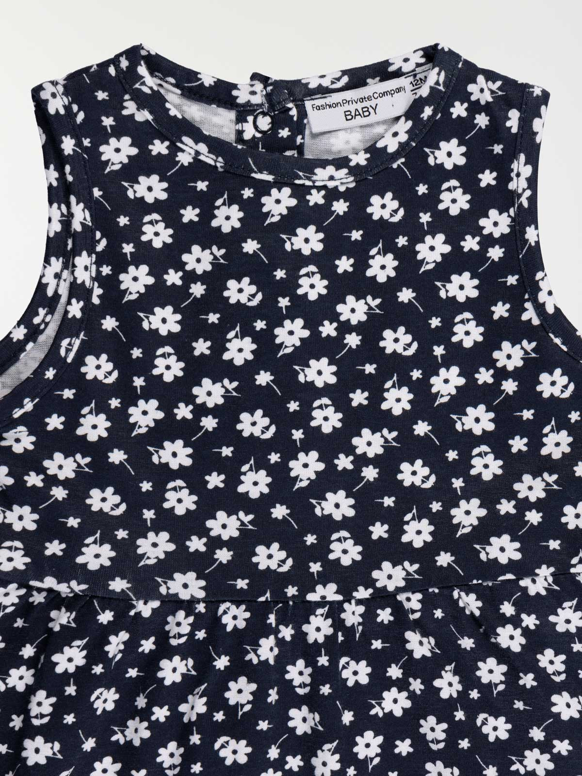 Robe fleurie sans manches fille (3-36M)