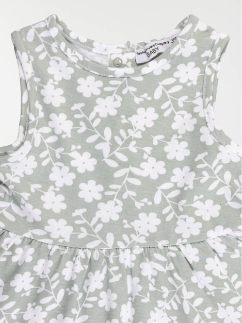 Robe sans manches fleurie fille (3-36M) Robe sans manches fleurie fille (3-36M)