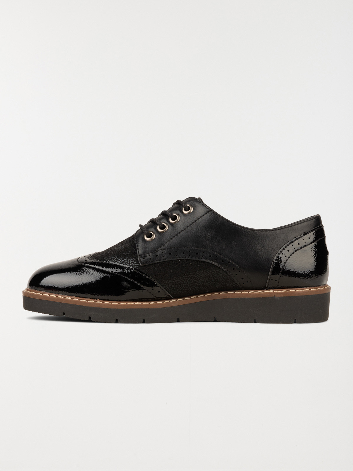 Derbies noires bi-matière femme (36-41) Derbies noires bi-matière femme (36-41)