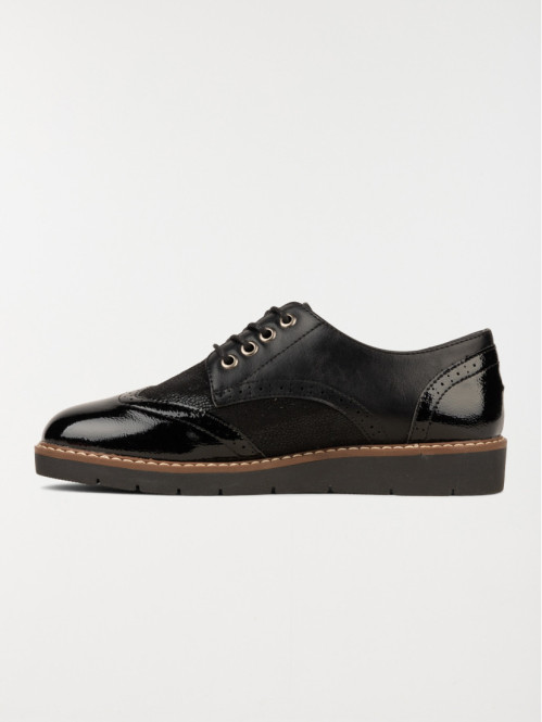 Derbies noires bi-matière femme (36-41) Derbies noires bi-matière femme (36-41)