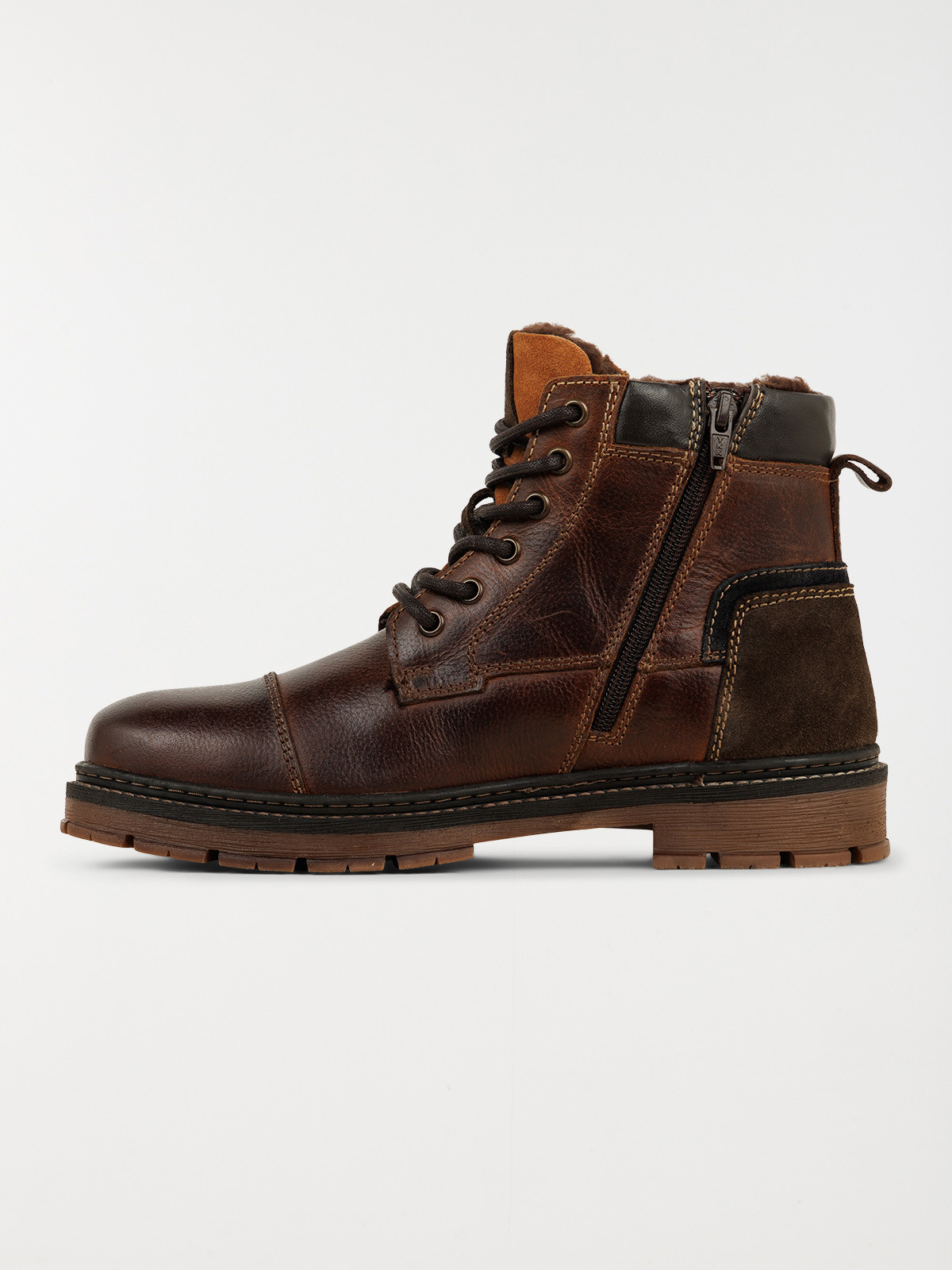 Boots lacets homme tan (41-46)