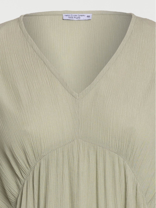 Robe courte sauge grande taille femme Robe courte sauge grande taille femme