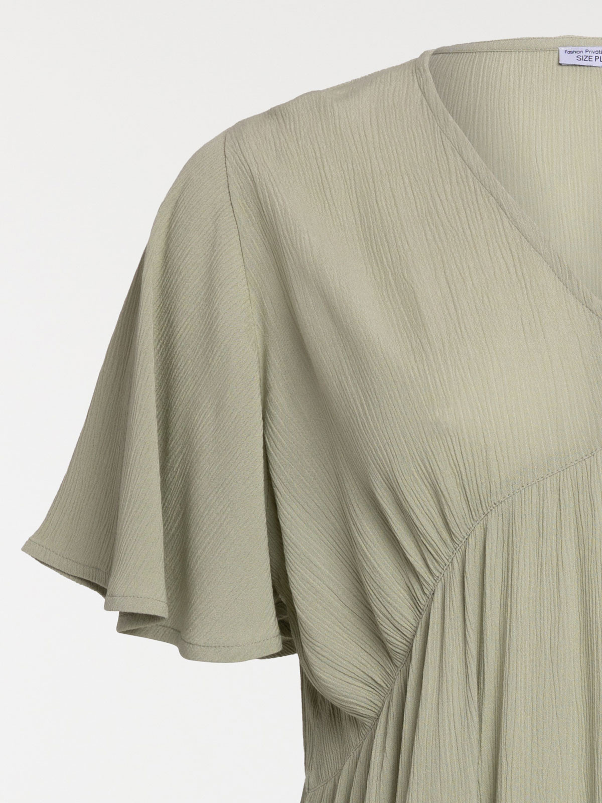 Robe courte sauge grande taille femme Robe courte sauge grande taille femme