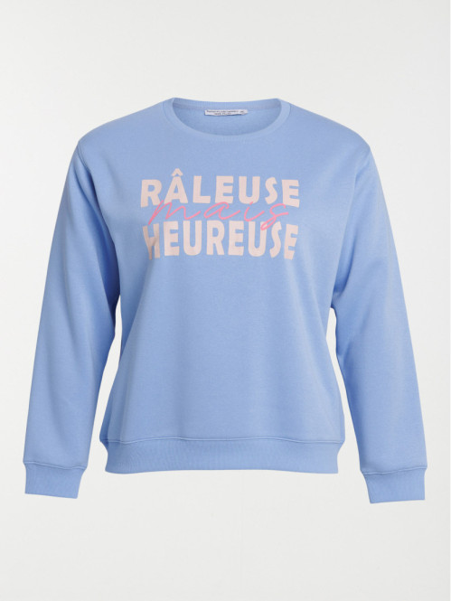 Sweat message grande taille...