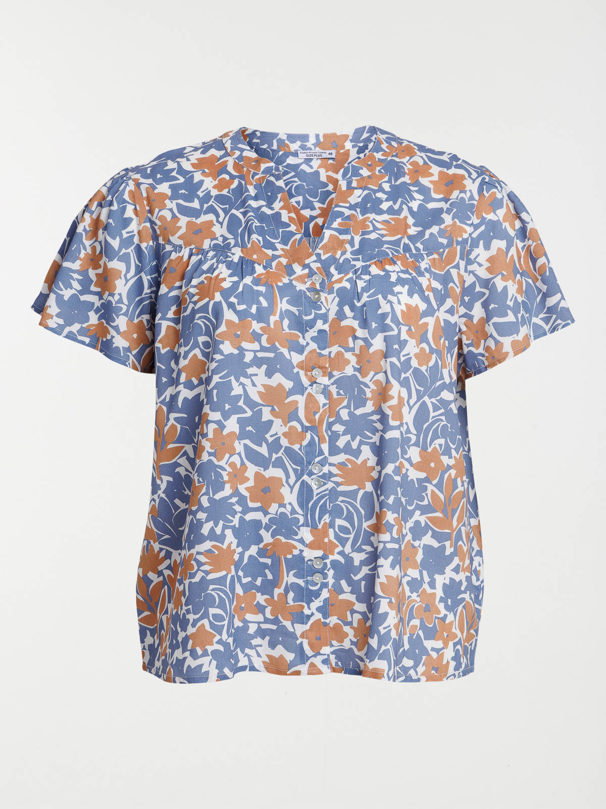 Chemise florale grande taille femme