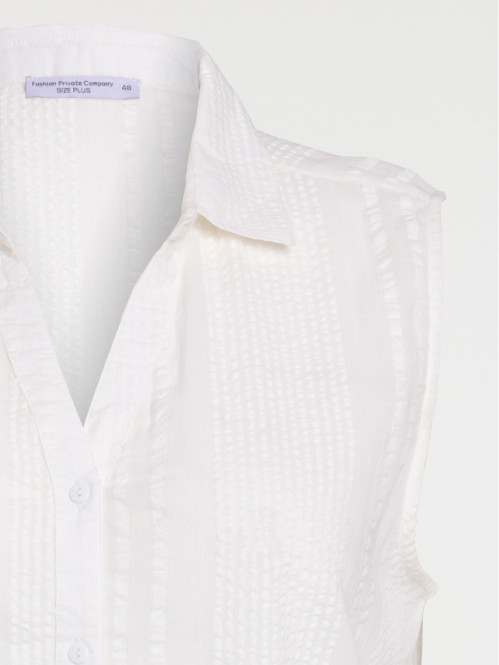 Chemise écru grande taille...