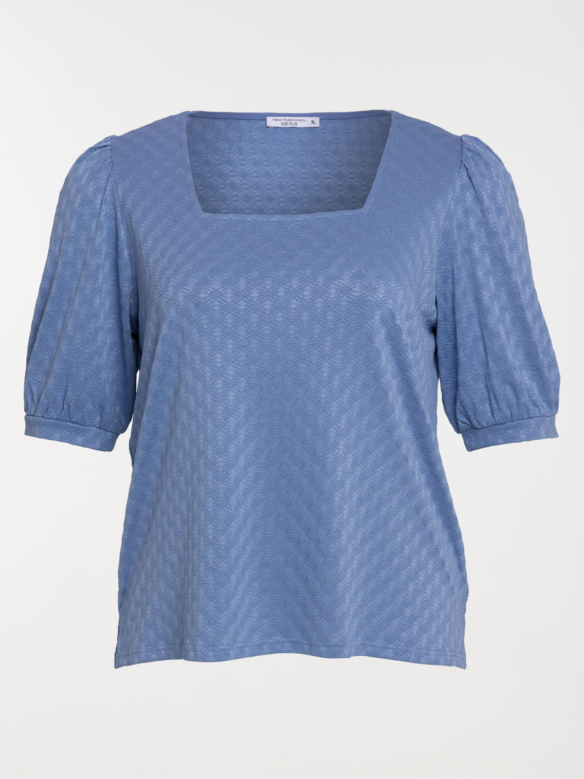 Tee-shirt col carré grande taille femme