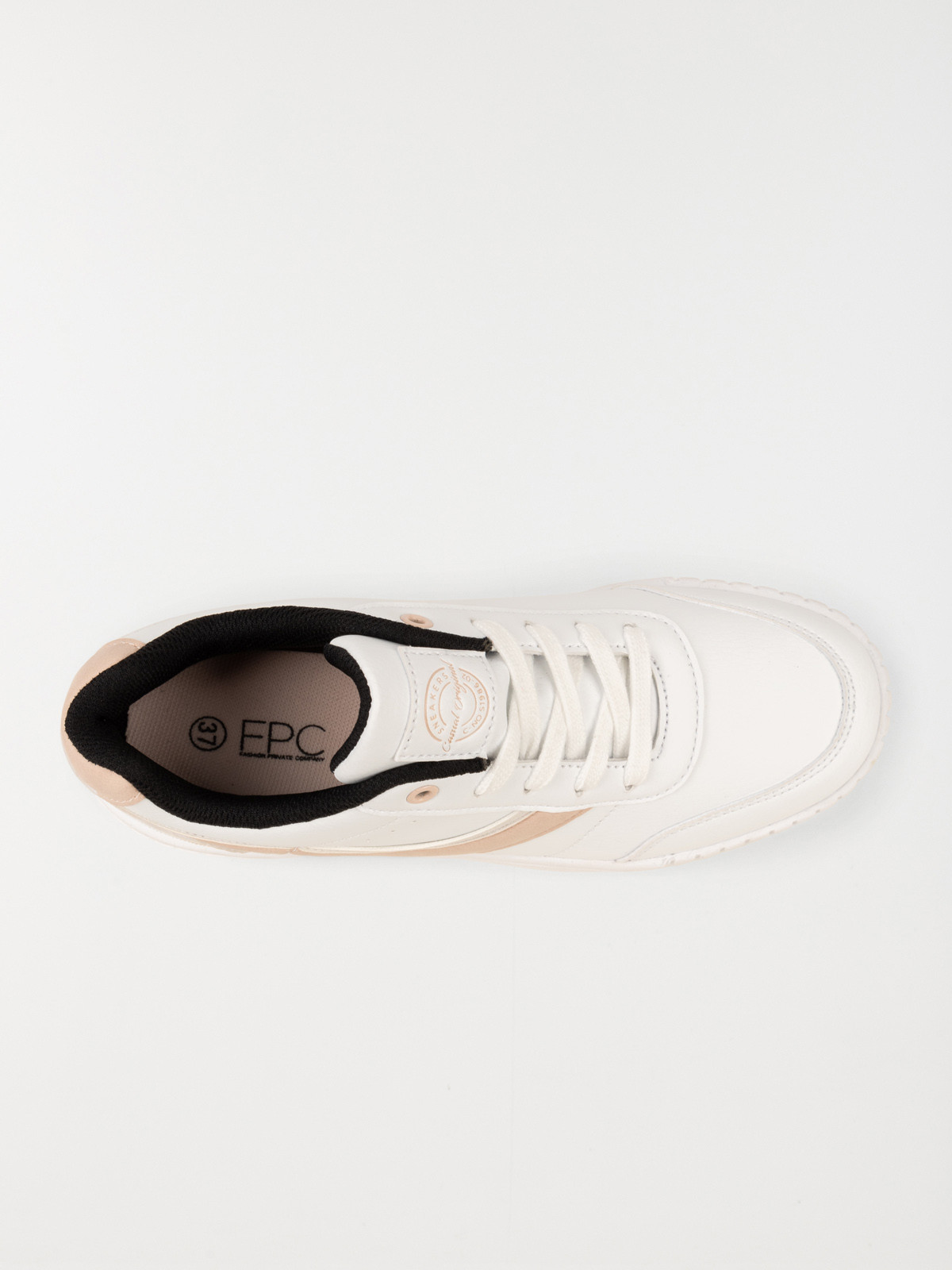 Baskets blanches et roses femme (36-41) Baskets blanches et roses femme (36-41)