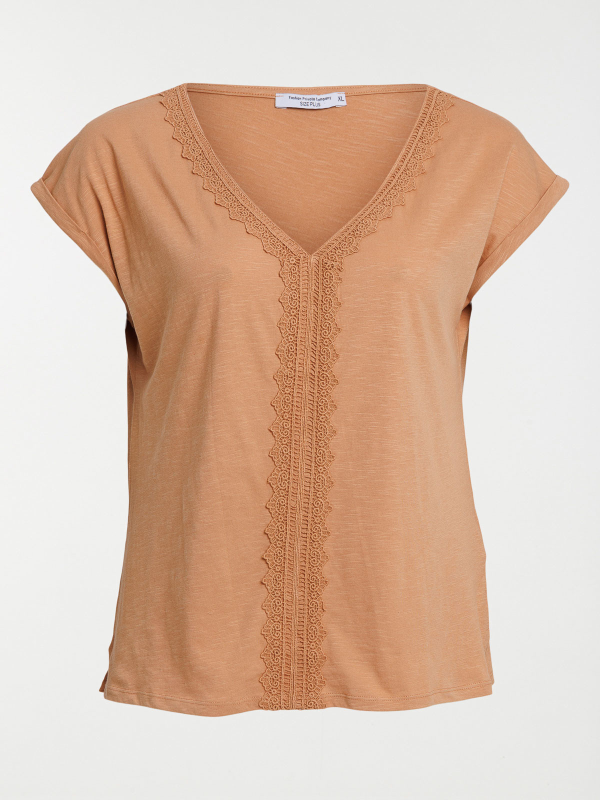 T-shirt camel grande taille femme