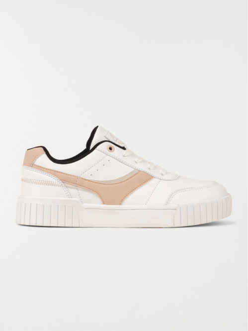 Baskets blanches et roses femme (36-41)