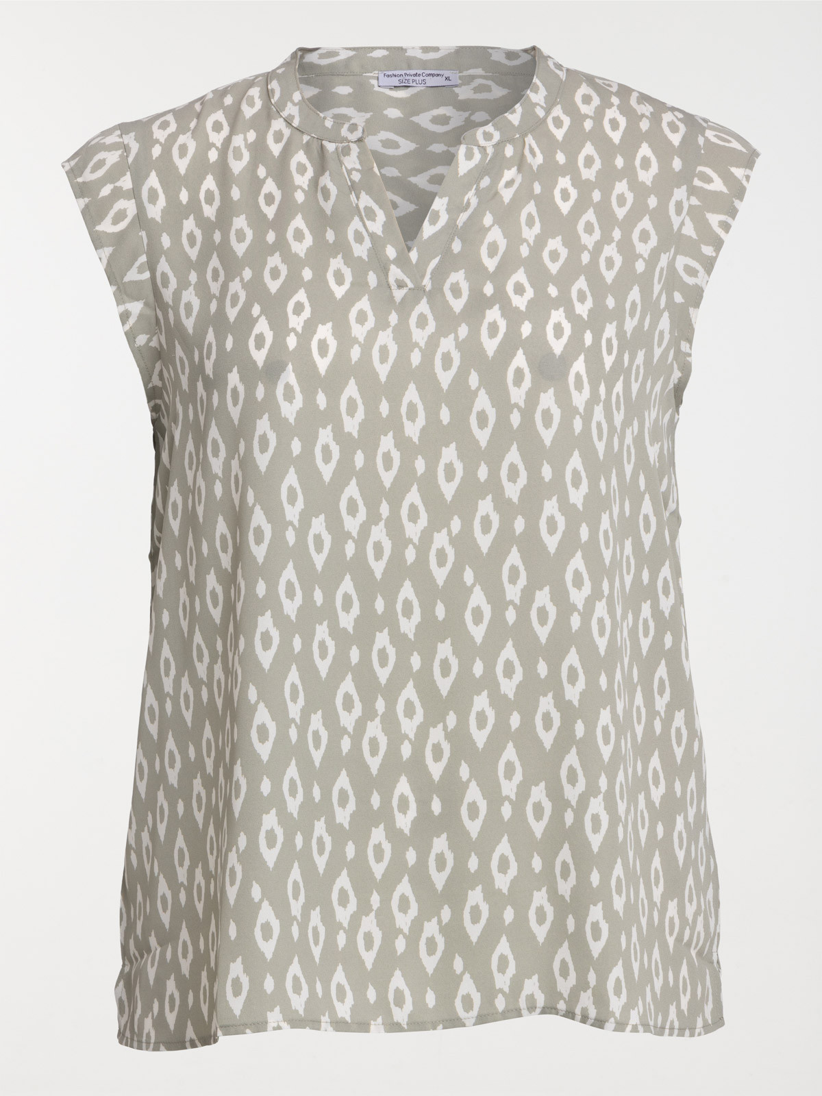 Blouse motif grande taille femme