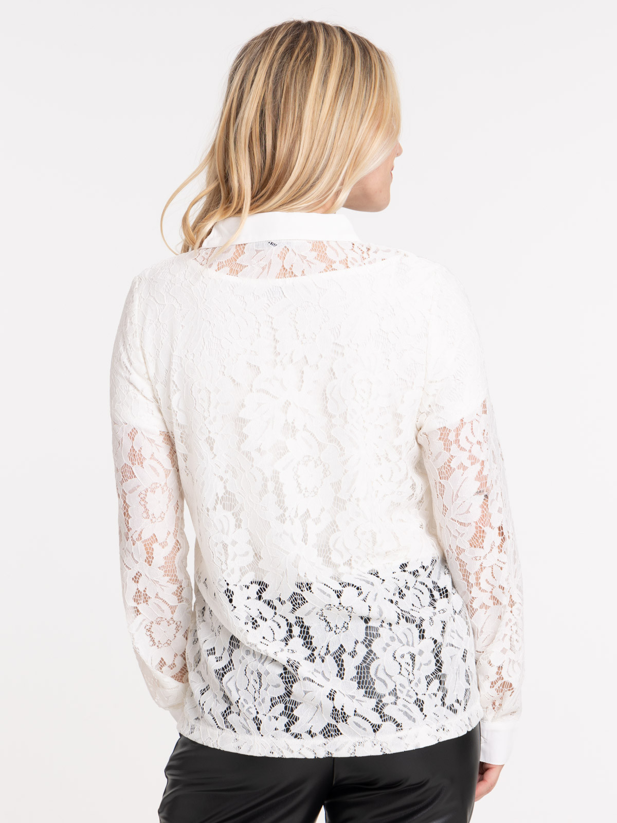 Chemise dentelle ivoire femme