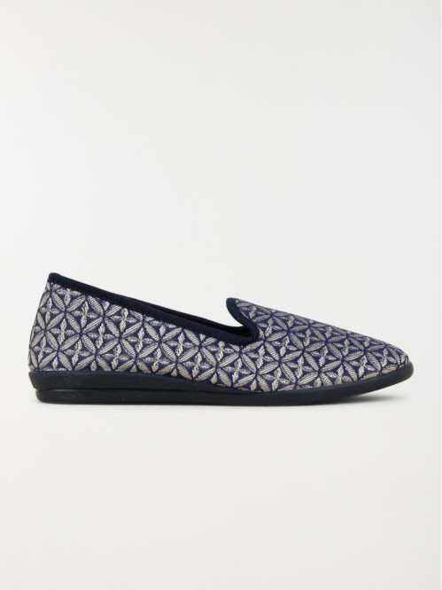 Chausson imprimé marine femme (37-41)
