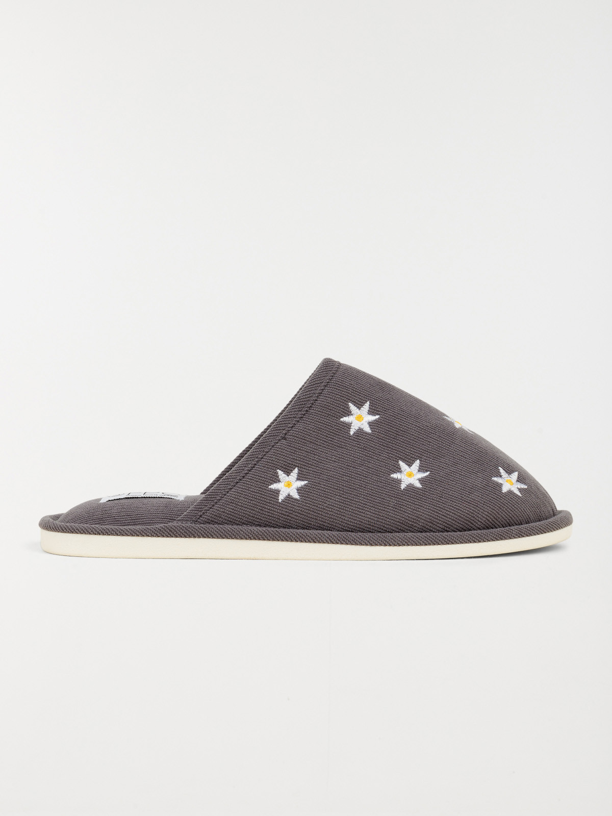Chausson femme fleurs brodées (36-41)