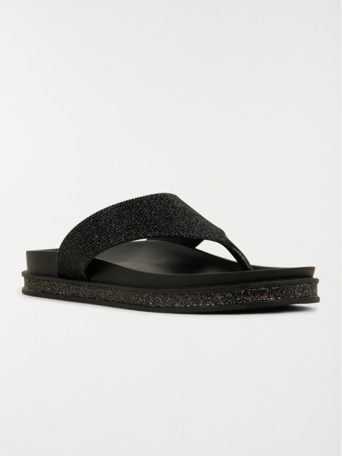 Tong strass coloris noir...