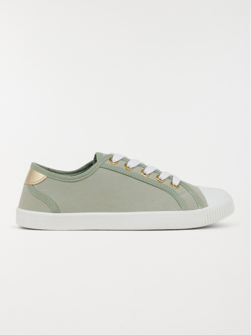Tennis toile verte femme (36-41)