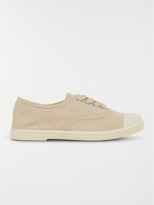 Tennis toile beige femme...