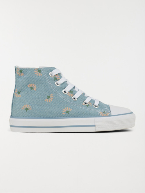 Tennis toile montante bleu...