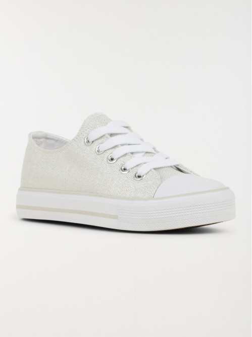 Tennis toile basse argenté (31-35)