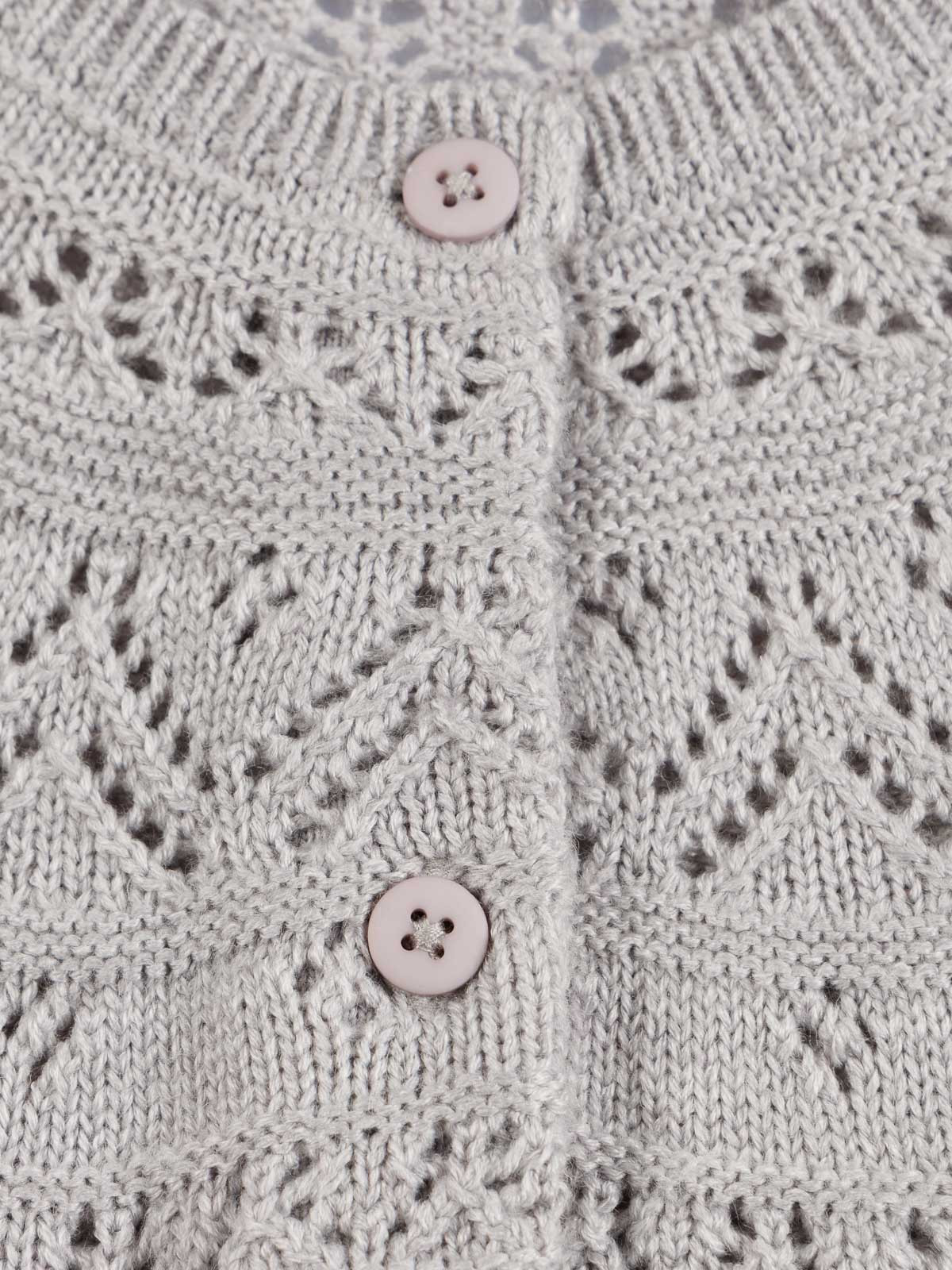 Gilet boutonné gris chiné fille (3-12A) Gilet boutonné gris chiné fille (3-12A)