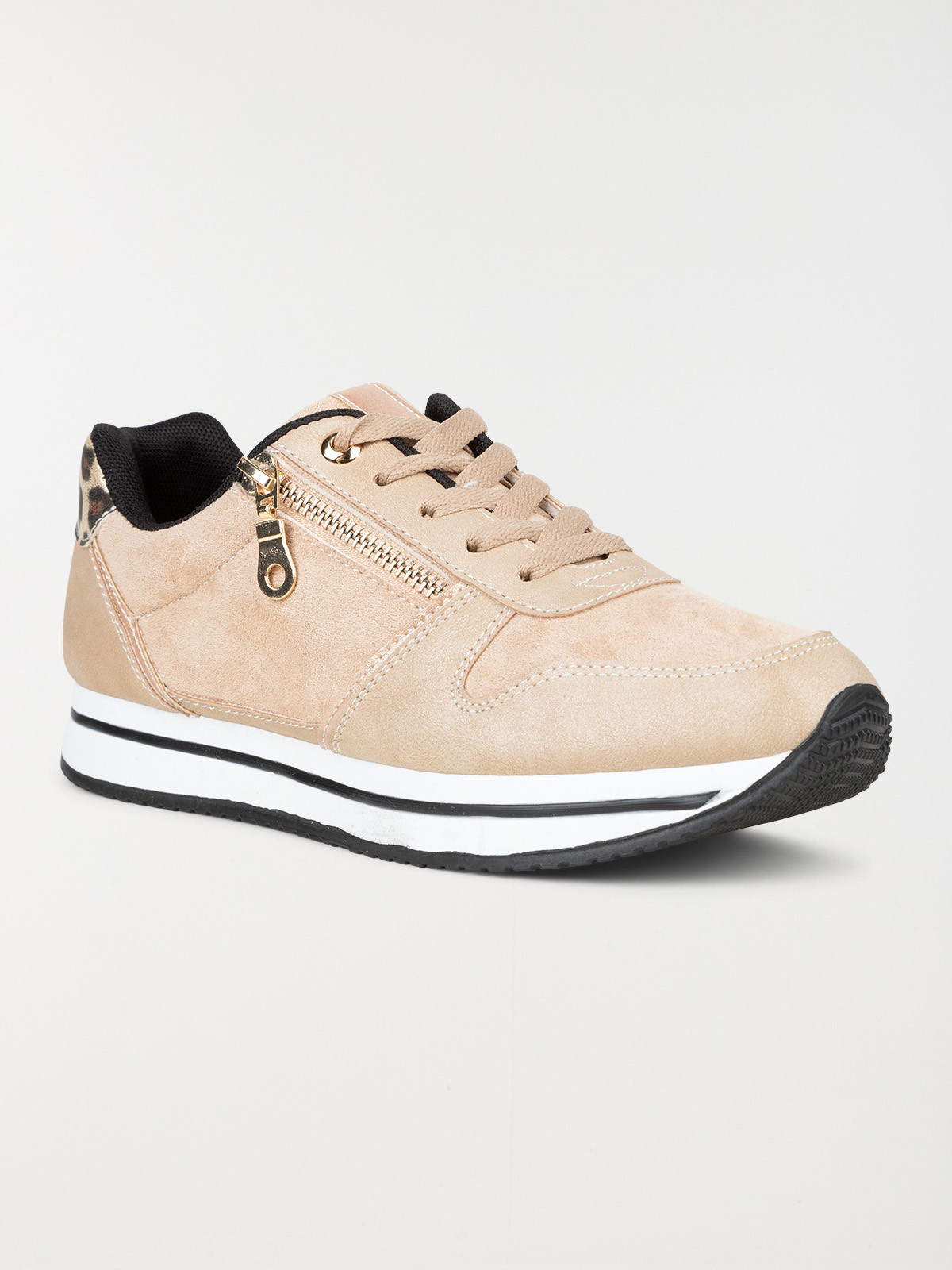 Basket beige motif léopard femme (36-41) Basket beige motif léopard femme (36-41)