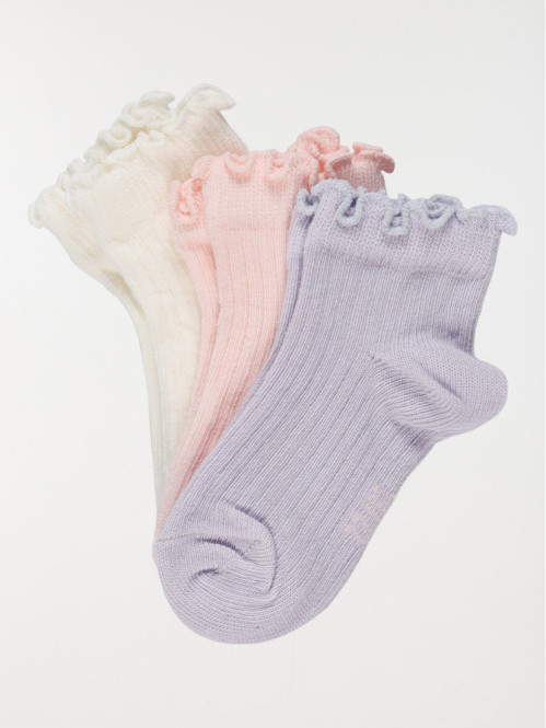 Lot de 3 paires de chaussettes fille