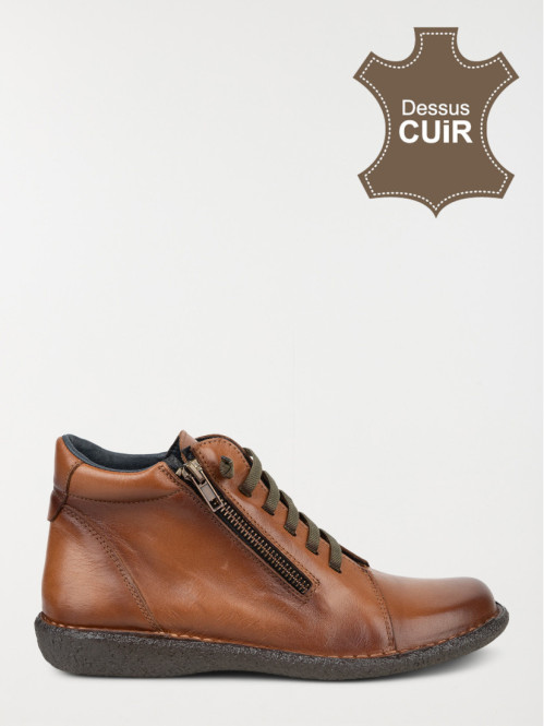 Bottines marron lacet femme (36-41)