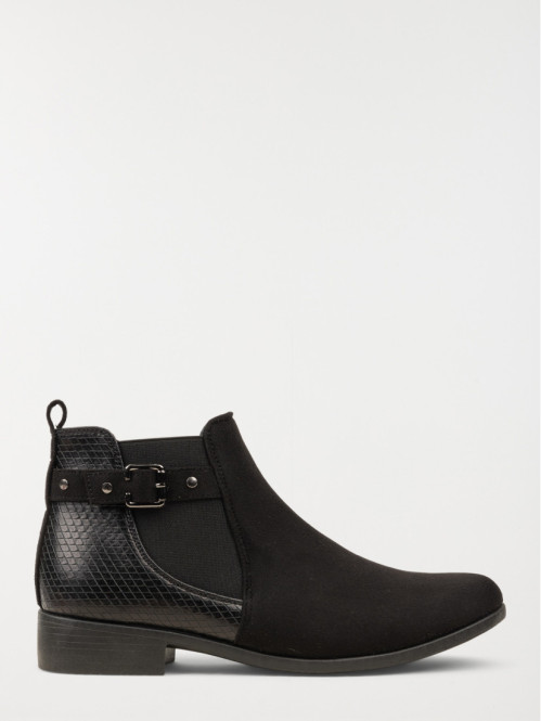 Bottines plates noires femme (36-41)