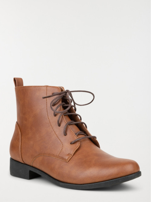 Bottines marrons lacets...