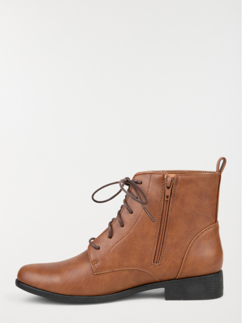 Bottines marrons lacets...