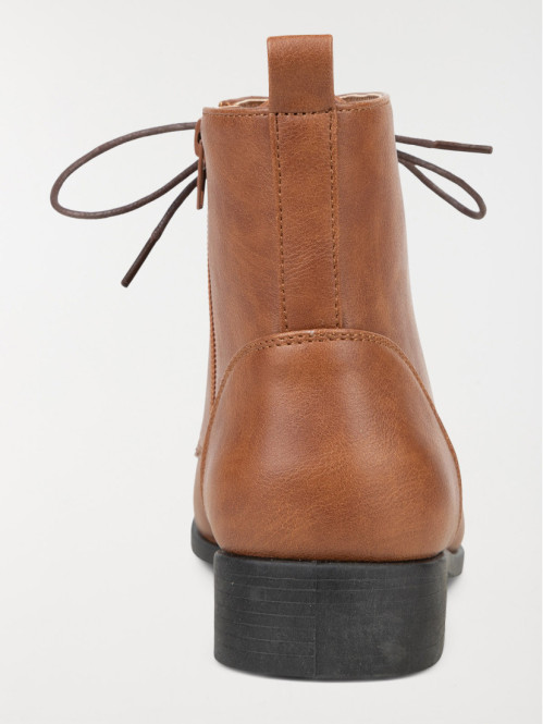 Bottines marrons lacets...