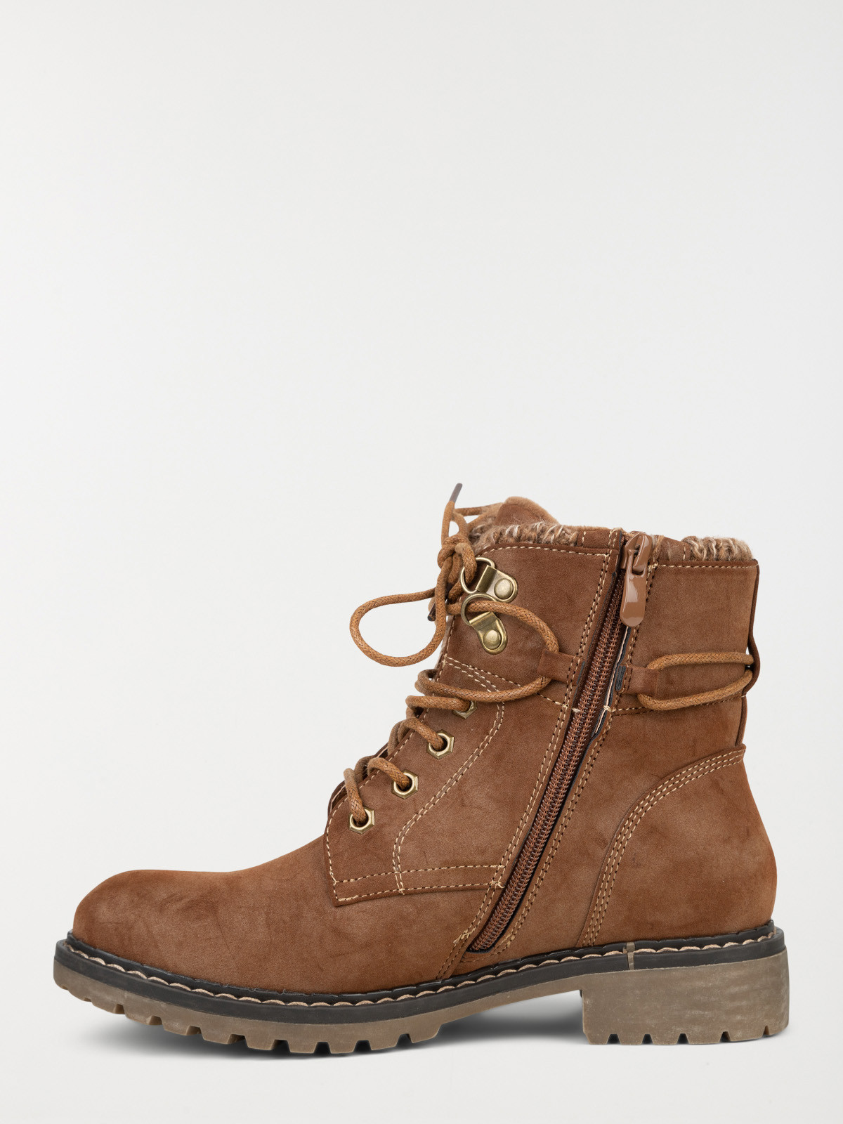 Bottines camel fourré femme (36-41)