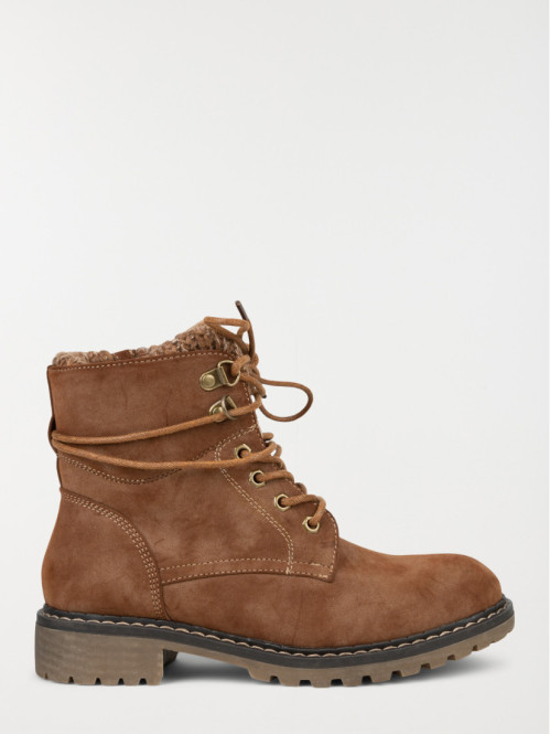 Bottines camel fourré femme (36-41)